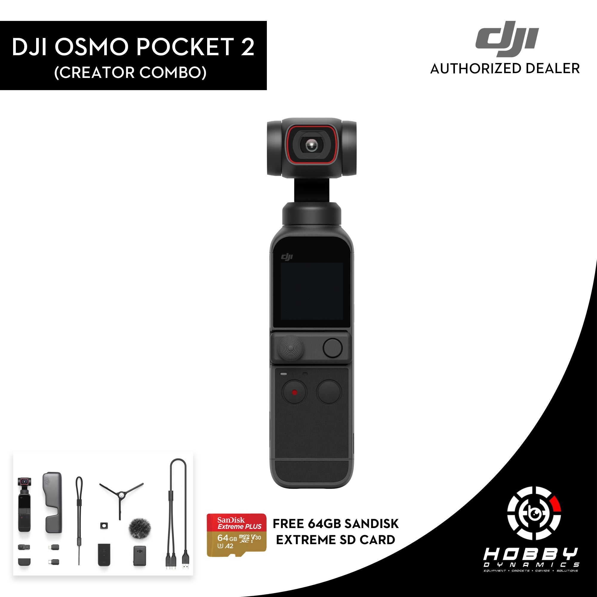 【低価】POCKET 2 CREATOR COMBO【メモリあり即使用可】 アクションカメラ・ウェアラブルカメラ