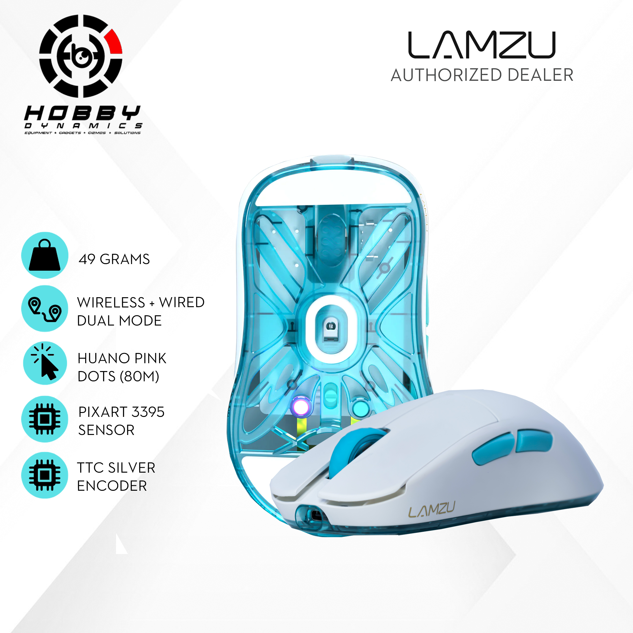 Lamzu Atlantis MINI Wireless Gaming Mouse – Hobby Dynamics