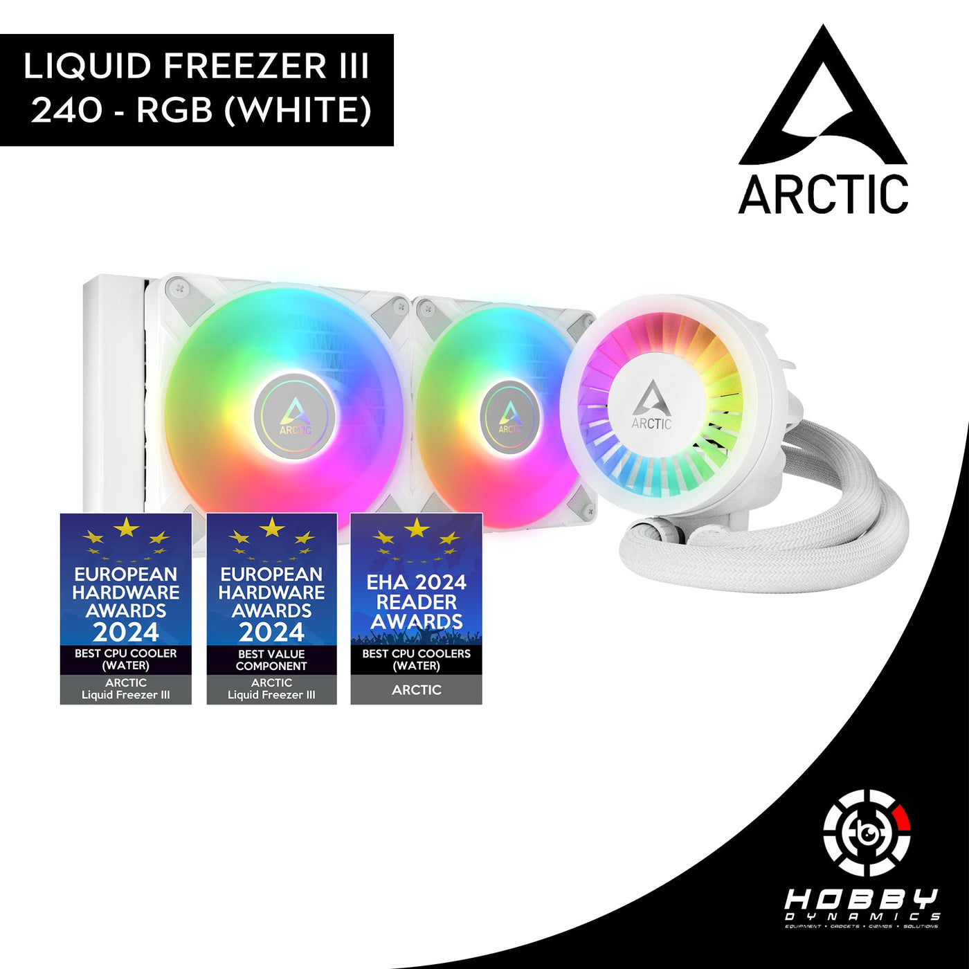 Arctic Liquid Freezer III - 240 A - RGB White