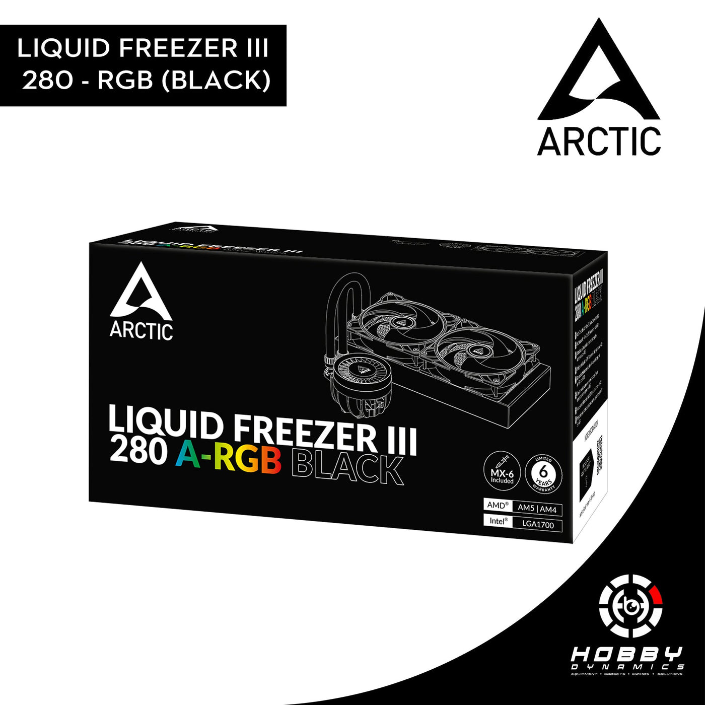 Arctic Liquid Freezer III - 280 A - RGB Black