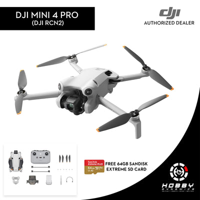 DJI Mini 4 Pro (DJI RC - N2) with FREE Sandisk Extreme 64GB SD Card