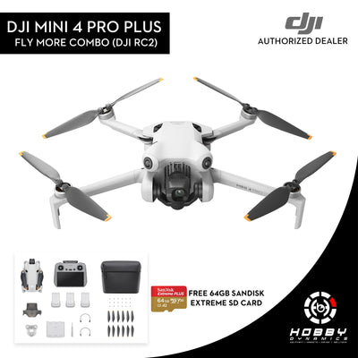 DJI Mini 4 Pro Fly More Combo Plus (DJI RC2) with FREE Sandisk Extreme 64GB SD Card