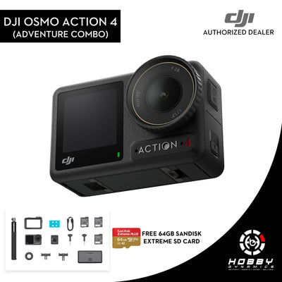 DJI Osmo Action 4 Adventure Combo with Sandisk Extreme 64GB SD Card