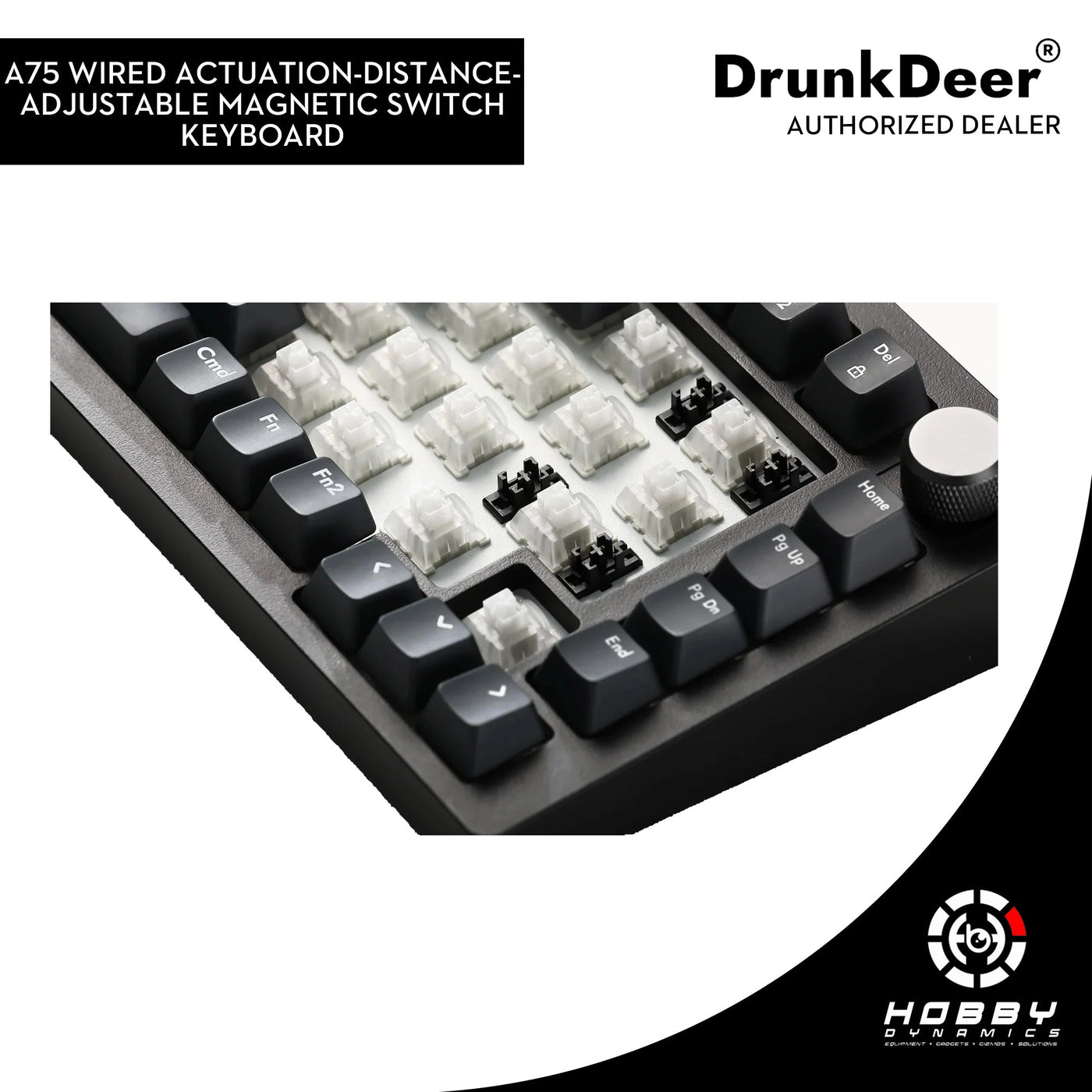 DrunkDeer A75 Wired Actuation - Distance - Adjustable Magnetic Switch Keyboard