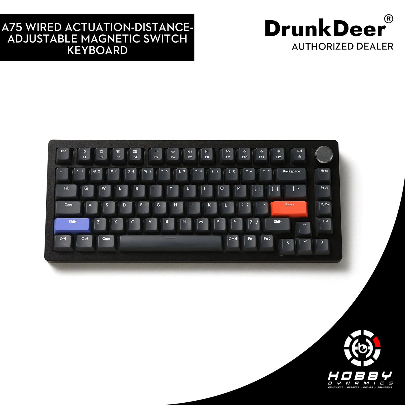 DrunkDeer A75 Wired Actuation - Distance - Adjustable Magnetic Switch Keyboard