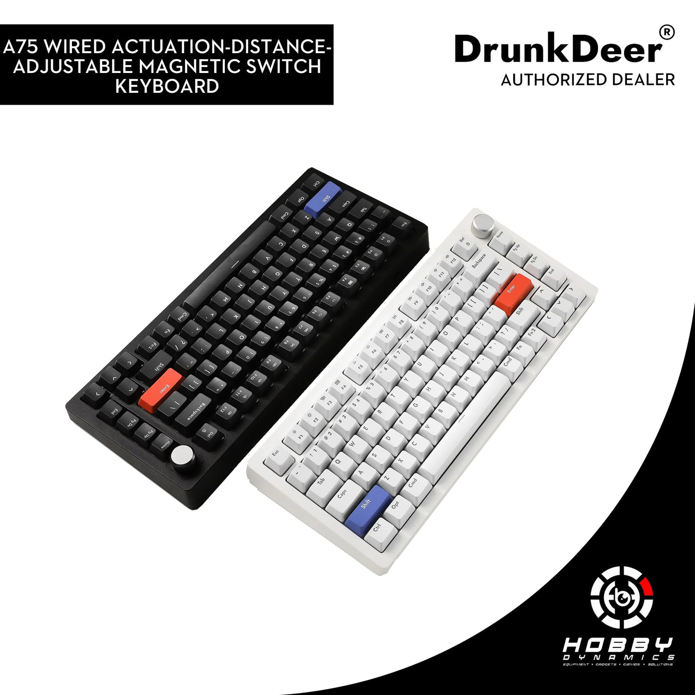 DrunkDeer A75 Wired Actuation - Distance - Adjustable Magnetic Switch Keyboard