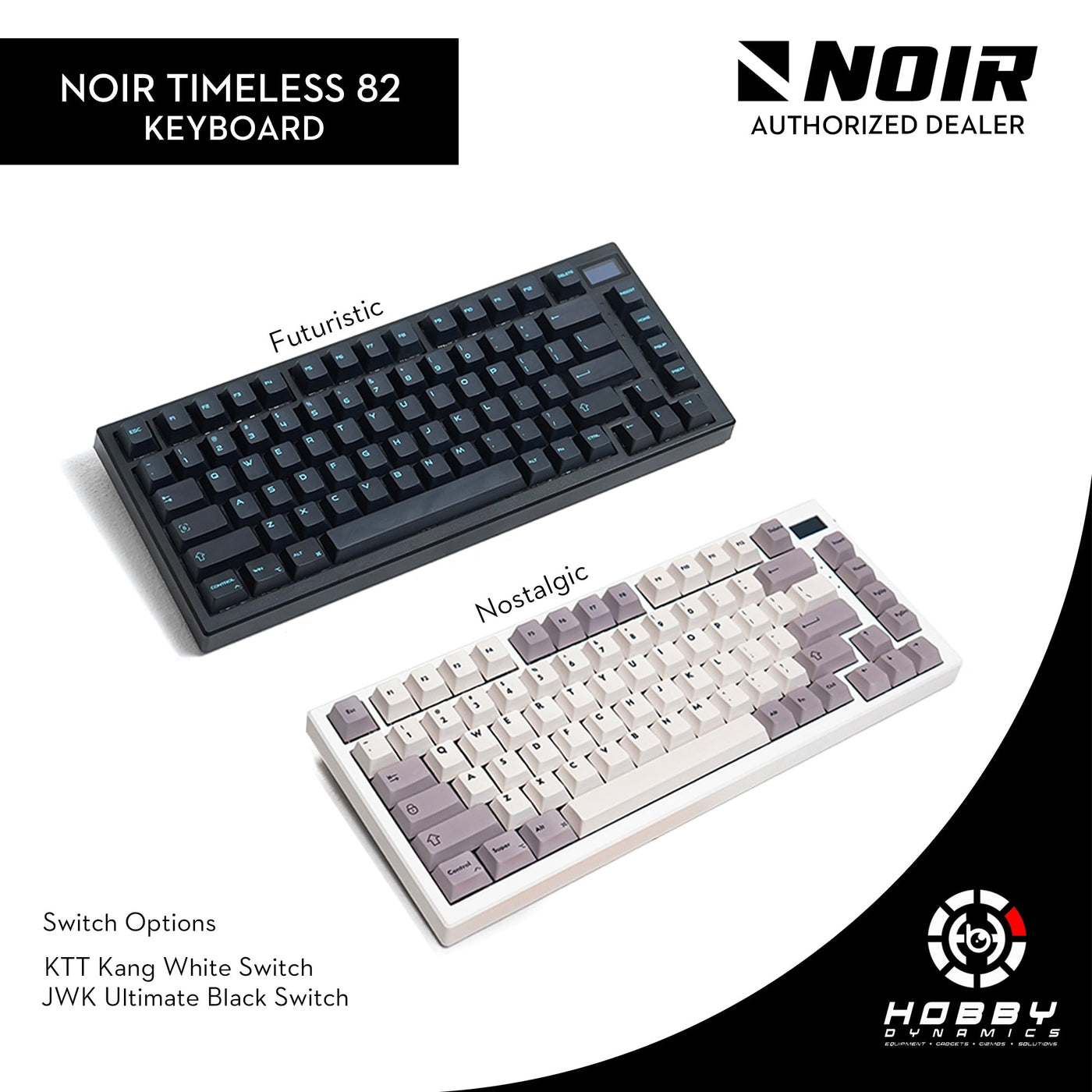 Noir Timeless82 75% Wireless Keyboard with OLED Screen