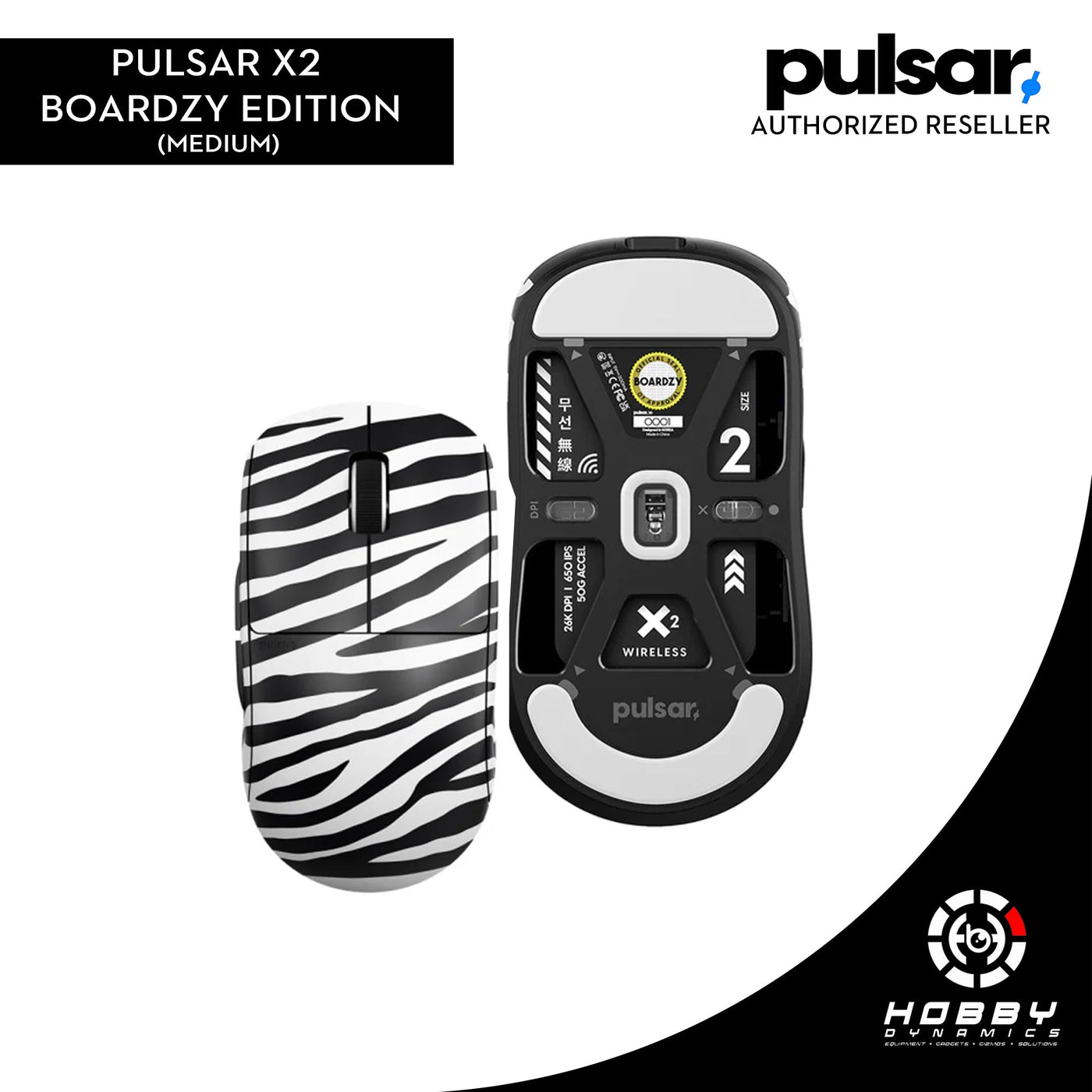 Pulsar X2 Gaming Mouse [Boardzy Edition] (Medium / Mini)