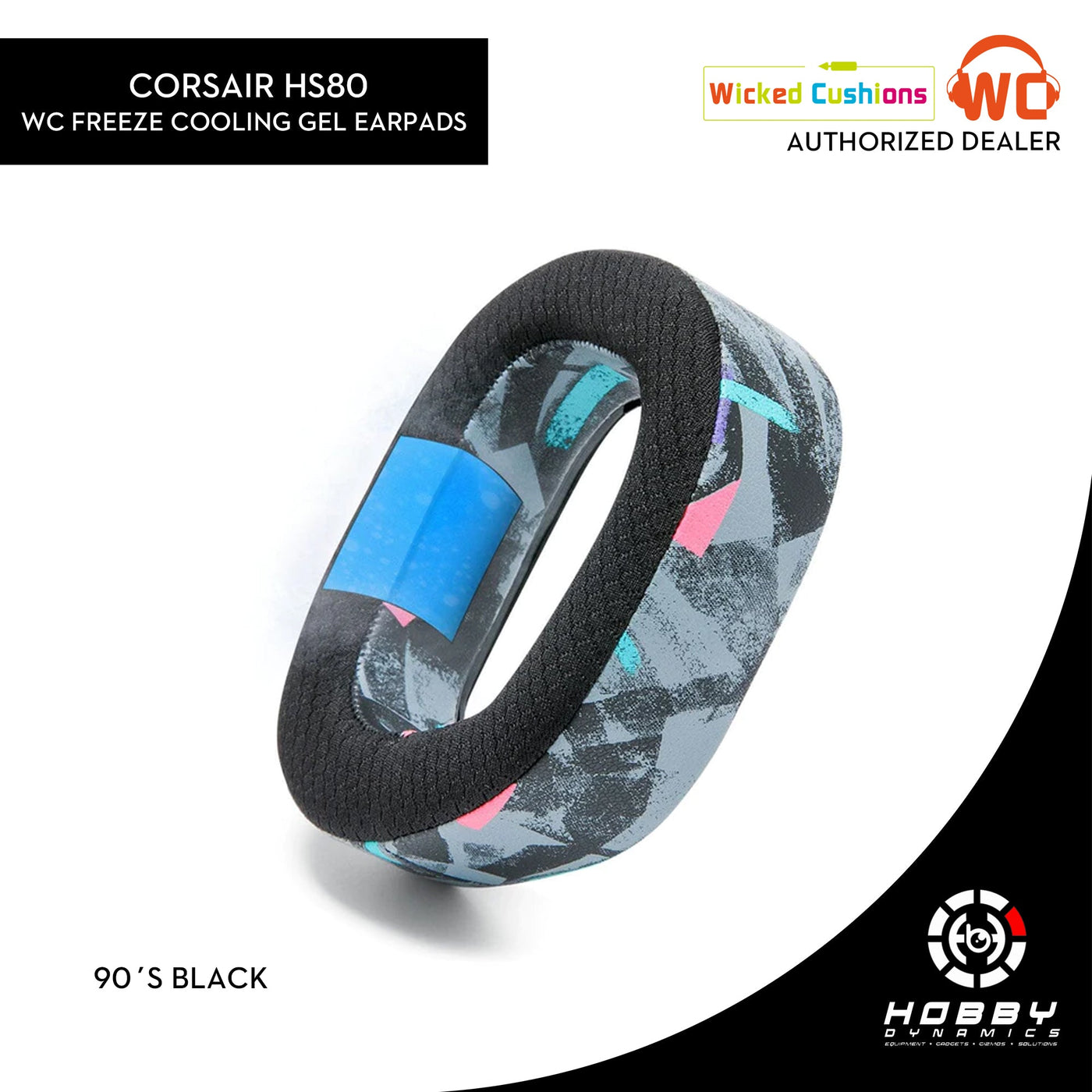 Wicked Cushions Replacement Earpads for Corsair HS80 - WC FreeZe Cooling Gel